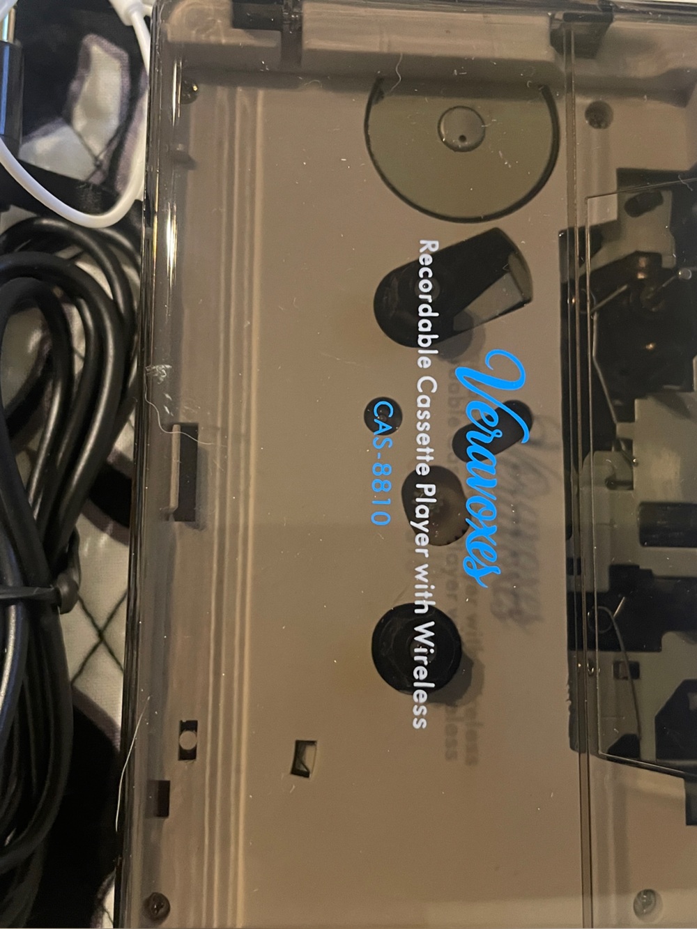 Veraxxes CAS-8810 Recordable Cassette Player - Clear Black